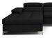 Canapé angle gauche convertible velours noir avec appuis-tête réglables Rikaro 280 cm - Photo n°3