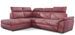 Canapé angle gauche convertible velours rose foncé avec appuis-tête réglables Kepita 260 cm - Photo n°1