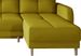 Canapé angle réversible Scandinave tissu doux jaune et pieds bois clair Kindo 240 cm - Photo n°3