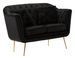 Canapé Budapest noir capitonné design élégant et compact - Photo n°1
