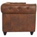 Canapé chesterfield 2 places tissu marron vintage Itish - Photo n°4