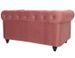 Canapé chesterfield 2 places velours rose Itish - Photo n°3
