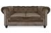 Canapé chesterfield 2 places velours taupe Itish - Photo n°1