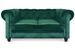 Canapé chesterfield 2 places velours vert Itish - Photo n°1