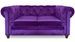 Canapé chesterfield 2 places velours violet Itish - Photo n°1