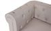 Canapé chesterfield 3 places tissu beige effet lin Itish - Photo n°5