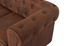 Canapé chesterfield 3 places tissu marron vintage Itish - Photo n°5