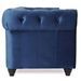 Canapé chesterfield 3 places velours bleu Itish - Photo n°4