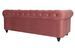 Canapé chesterfield 3 places velours rose Itish - Photo n°3