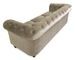 Canapé chesterfield 3 places velours taupe Cozji - Photo n°2