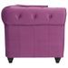 Canapé chesterfield 3 places velours violet Itish - Photo n°4