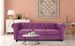 Canapé chesterfield 3 places velours violet Itish - Photo n°5
