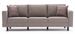 Canapé classique 3 places tissu beige clair Kalena 222 cm - Photo n°1