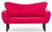 Canapé convertible 2 places tissu fuchsia Kalos 140 cm - Photo n°1