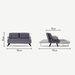 Canapé convertible 2 places tissu gris clair Sylvano 133 cm - Photo n°7