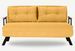 Canapé convertible 2 places tissu jaune Sylvano 133 cm - Photo n°1