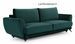 Canapé convertible 3/4 places tissu beige et pieds métal noir Zora 250 cm - Photo n°5