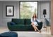 Canapé convertible 3/4 places tissu beige et pieds métal noir Zora 250 cm - Photo n°19