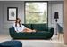 Canapé convertible 3/4 places tissu beige et pieds métal noir Zora 250 cm - Photo n°20