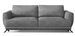 Canapé convertible 3/4 places tissu gris et pieds métal noir Zora 250 cm - Photo n°1