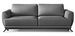 Canapé convertible 3/4 places tissu gris foncé et pieds métal noir Zora 250 cm - Photo n°1