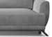 Canapé convertible 3/4 places velours gris et pieds métal noir Zora 250 cm - Photo n°4