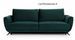 Canapé convertible 3/4 places velours vert bouteille et pieds métal noir Zora 250 cm - Photo n°7
