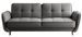 Canapé convertible 3 places BOZA en tissu avec pieds en bois noir – 220 cm - Photo n°1