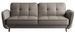 Canapé convertible 3 places BOZA en tissu avec pieds en bois noir – 220 cm - Photo n°1