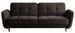Canapé convertible 3 places BOZA en tissu avec pieds en bois noir – 220 cm - Photo n°1