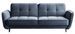 Canapé convertible 3 places BOZA en tissu avec pieds en bois noir – 220 cm - Photo n°1