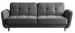 Canapé convertible 3 places BOZA en velours avec pieds en bois noir – 220 cm - Photo n°1