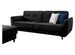 Canapé convertible 3 places BOZA en velours avec pieds en bois noir – 220 cm - Photo n°1
