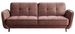 Canapé convertible 3 places BOZA en velours avec pieds en bois noir – 220 cm - Photo n°1