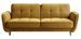 Canapé convertible 3 places BOZA en velours avec pieds en bois noir – 220 cm - Photo n°1
