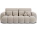 Canapé convertible 3 places COCOON en tissu boucle capitonné – 256 cm - Photo n°1