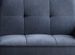 Canapé convertible 3 places tissu bleu lavande capitonné et pieds bois noir Bizza 220 cm - Photo n°2