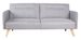 Canapé convertible 3 places tissu gris clair Lovie - Photo n°1