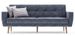 Canapé convertible 3 places tissu gris Spoka 218 cm - Photo n°1