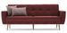 Canapé convertible 3 places tissu rouge Spoka 218 cm - Photo n°1