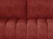 Canapé convertible 3 places tissu rouge tomette avec coffre de rangement Larko 245 cm - Photo n°3