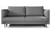 Canapé convertible 4 places ROBBY en tissu avec coffre et pieds en métal noir – 215 cm - Photo n°1