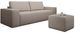 Canapé convertible 4 places tissu beige Willace 260 cm - Photo n°1