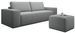 Canapé convertible 4 places velours anthracite Willace 260 cm - Photo n°1