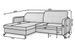 Canapé convertible angle droit avec têtières réglables tissu matelassé jaune Lory 225 cm - Photo n°6