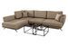 Canapé convertible angle gauche tissu beige chiné Savary 280 cm - Photo n°1