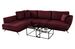 Canapé convertible angle gauche velours bordeaux Savary 280 cm - Photo n°1