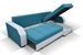 Canapé convertible angle réversible design tissu anthracite et simili cuir blanc Zarky 250 cm - Photo n°3