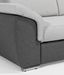 Canapé convertible angle réversible tissu gris chiné et simili cuir blanc Derek - Photo n°9