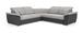 Canapé convertible angle réversible tissu gris chiné et simili cuir blanc Derek - Photo n°15